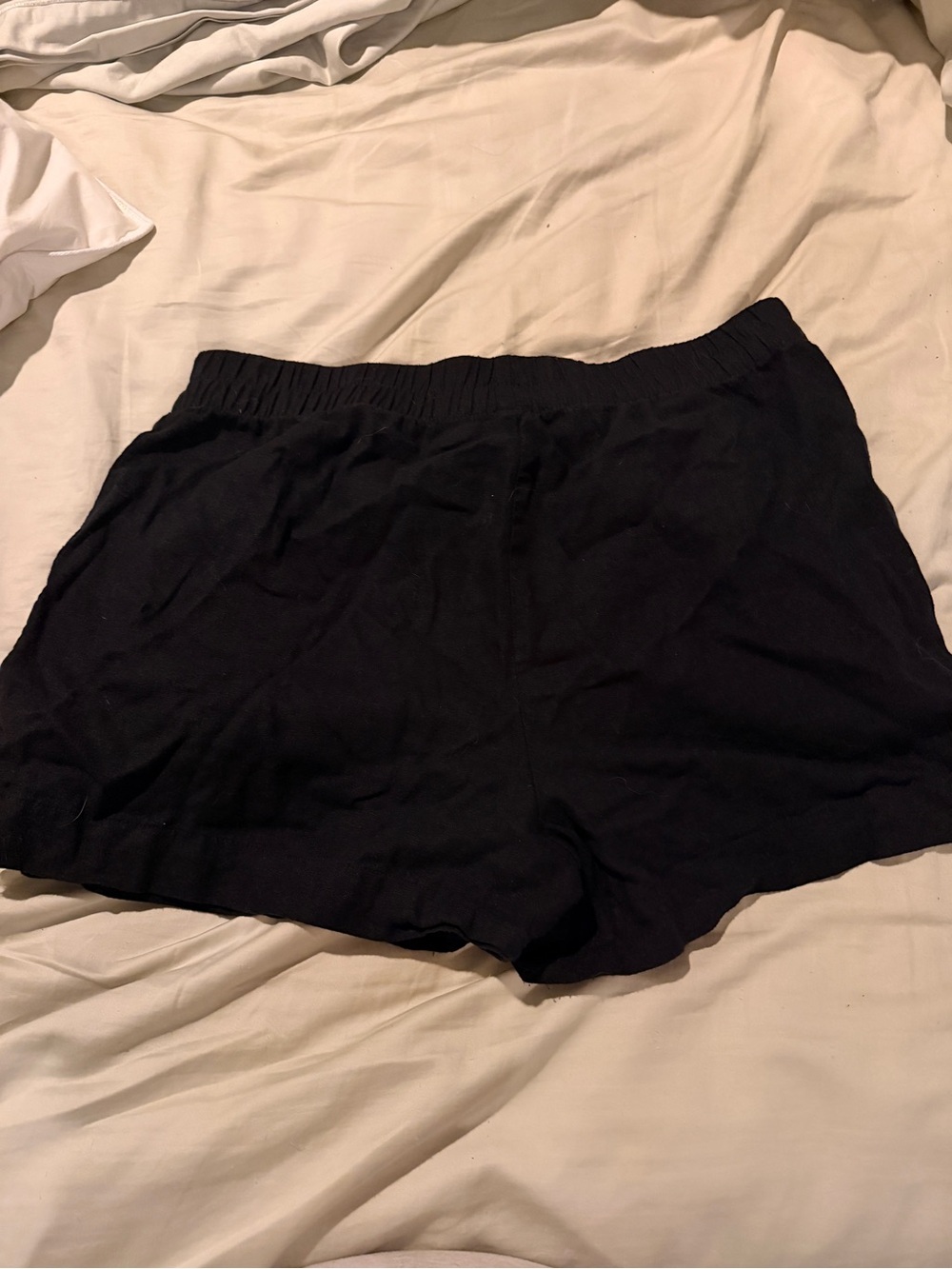 Black Women's Linen Shorts